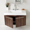 Fresca Vista 36" Walnut Modern Bathroom Vanity with Medicine Cabinet FVN8090GW