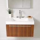 Fresca Vista 36" Teak Modern Bathroom Vanity with Medicine Cabinet FVN8090TK