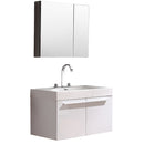 Fresca Vista 36" White Modern Bathroom Vanity w/ Medicine Cabinet FVN8090WH