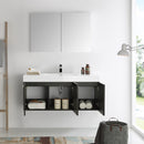 Fresca Vista 48" Black Wall Hung Modern Bathroom Vanity with Medicine Cabinet FVN8092BW