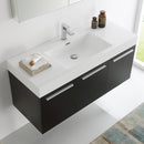 Fresca Vista 48" Black Wall Hung Modern Bathroom Vanity with Medicine Cabinet FVN8092BW