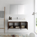 Fresca Vista 48" Walnut Wall Hung Modern Bathroom Vanity with Medicine Cabinet FVN8092GW