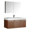 Fresca Vista 48" Teak Wall Hung Modern Bathroom Vanity w/ Medicine Cabinet FVN8092TK