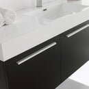 Fresca Vista 60" Black Wall Hung Single Sink Modern Bathroom Vanity with Medicine Cabinet FVN8093BW