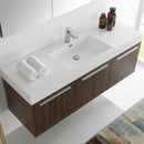 Fresca Vista 60" Walnut Wall Hung Single Sink Modern Bathroom Vanity with Medicine Cabinet FVN8093GW