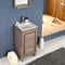 Fresca Allier 16" Gray Oak Modern Bathroom Vanity with Mirror FVN8118GO