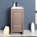 Fresca Allier 16" Gray Oak Modern Bathroom Vanity with Mirror FVN8118GO