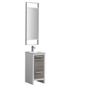 Fresca Allier Rio 16" Ash Gray Modern Bathroom Vanity w/ Mirror FVN8118HA