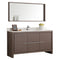 Fresca Allier 60" Gray Oak Modern Single Sink Bathroom Vanity w/ Mirror FVN8119GO-S