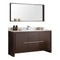 Fresca Allier 60" Wenge Brown Modern Single Sink Bathroom Vanity w/ Mirror FVN8119WG-S