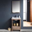 Fresca Allier 24" Gray Oak Modern Bathroom Vanity with Mirror FVN8125GO