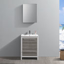 Fresca Allier Rio 24" Ash Gray Modern Bathroom Vanity with Medicine Cabinet FVN8125HA