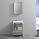 Fresca Allier Rio 24" Ash Gray Modern Bathroom Vanity with Medicine Cabinet FVN8125HA