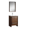 Fresca Allier 24" Wenge Brown Modern Bathroom Vanity w/ Mirror FVN8125WG