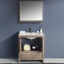 Fresca Allier 30" Gray Oak Modern Bathroom Vanity with Mirror FVN8130GO