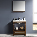 Fresca Allier 30" Wenge Brown Modern Bathroom Vanity with Mirror FVN8130WG