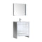 Fresca Allier 30" White Modern Bathroom Vanity w/ Mirror FVN8130WH