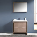 Fresca Allier 36" Gray Oak Modern Bathroom Vanity with Mirror FVN8136GO