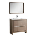 Fresca Allier 36" Gray Oak Modern Bathroom Vanity w/ Mirror FVN8136GO