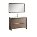 Fresca Allier 48" Gray Oak Modern Bathroom Vanity w/ Mirror FVN8148GO