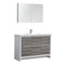 Fresca Allier Rio 48" Ash Gray Single Sink Modern Bathroom Vanity w/ Medicine Cabinet FVN8148HA