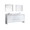 Fresca Allier 72" White Modern Double Sink Bathroom Vanity w/ Mirror FVN8172WH