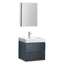 Fresca Valencia 24" Dark Slate Gray Wall Hung Modern Bathroom Vanity w/ Medicine Cabinet FVN8324GG