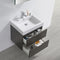 Fresca Valencia 24" Gray Oak Wall Hung Modern Bathroom Vanity with Medicine Cabinet FVN8324GO