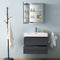 Fresca Valencia 30" Dark Slate Gray Wall Hung Modern Bathroom Vanity with Medicine Cabinet FVN8330GG