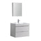 Fresca Valencia 30" Glossy White Wall Hung Modern Bathroom Vanity w/ Medicine Cabinet FVN8330WH