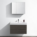 Fresca Valencia 36" Gray Oak Wall Hung Modern Bathroom Vanity with Medicine Cabinet FVN8336GO