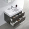 Fresca Valencia 36" Gray Oak Wall Hung Modern Bathroom Vanity with Medicine Cabinet FVN8336GO