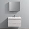 Fresca Valencia 36" Glossy White Wall Hung Modern Bathroom Vanity with Medicine Cabinet FVN8336WH