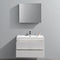 Fresca Valencia 36" Glossy White Wall Hung Modern Bathroom Vanity with Medicine Cabinet FVN8336WH