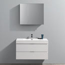 Fresca Valencia 40" Glossy White Wall Hung Modern Bathroom Vanity with Medicine Cabinet FVN8342WH