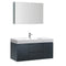 Fresca Valencia 48" Dark Slate Gray Wall Hung Modern Bathroom Vanity w/ Medicine Cabinet FVN8348GG