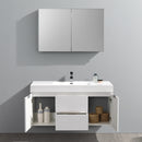 Fresca Valencia 48" Glossy White Wall Hung Modern Bathroom Vanity with Medicine Cabinet FVN8348WH