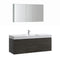 Fresca Valencia 60" Gray Oak Wall Hung Modern Bathroom Vanity w/ Medicine Cabinet FVN8360GO