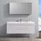 Fresca Valencia 60" Glossy White Wall Hung Modern Bathroom Vanity with Medicine Cabinet FVN8360WH