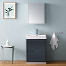 Fresca Valencia 24" Dark Slate Gray Free Standing Modern Bathroom Vanity with Medicine Cabinet FVN8424GG