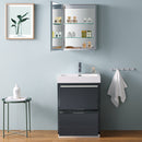 Fresca Valencia 24" Dark Slate Gray Free Standing Modern Bathroom Vanity with Medicine Cabinet FVN8424GG