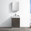 Fresca Valencia 24" Gray Oak Free Standing Modern Bathroom Vanity with Medicine Cabinet FVN8424GO