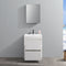 Fresca Valencia 24" Glossy White Free Standing Modern Bathroom Vanity with Medicine Cabinet FVN8424WH