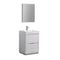 Fresca Valencia 24" Glossy White Free Standing Modern Bathroom Vanity w/ Medicine Cabinet FVN8424WH