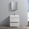 Fresca Valencia 30" Glossy White Free Standing Modern Bathroom Vanity with Medicine Cabinet FVN8430WH