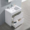 Fresca Valencia 30" Glossy White Free Standing Modern Bathroom Vanity with Medicine Cabinet FVN8430WH