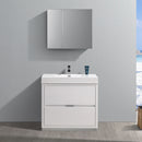 Fresca Valencia 36" Glossy White Free Standing Modern Bathroom Vanity with Medicine Cabinet FVN8436WH