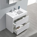 Fresca Valencia 36" Glossy White Free Standing Modern Bathroom Vanity with Medicine Cabinet FVN8436WH