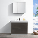 Fresca Valencia 40" Gray Oak Free Standing Modern Bathroom Vanity with Medicine Cabinet FVN8442GO