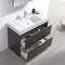 Fresca Valencia 40" Gray Oak Free Standing Modern Bathroom Vanity with Medicine Cabinet FVN8442GO